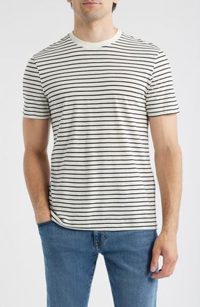 Mavi Stripe Crewneck T-Shirt in Antique White at Nordstrom, Size Xx-Large