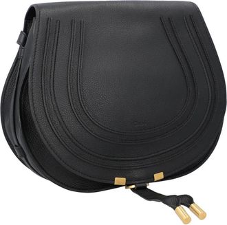 Chlo&eacute; Hobo Bags - Marcie Medium Saddle Bag Black - Gr. unisize - in Schwarz - f&uuml;r Damen