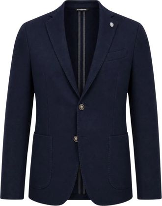 Daniele Alessandrini Giacca Monopetto - Heren - Blazers - Blauw - L - Polyester - Jassen