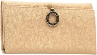 Bulgari Pre-owned Wallet - Dames - Vintage Accessoires - Beige - ONE Size - Leer - Vintage