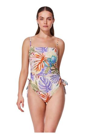 Gottex Cherry Blossom C-Cup Square Neck One Piece in Blossom-Multi at Nordstrom, Size 12