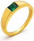 Adiba Zenith Stainless Steel Ring in Gold at Nordstrom, Size 8