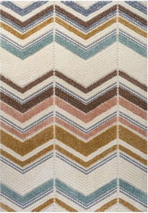 Jonathan Y Designs Elin Chevron High-Low Area Rug in Multi/cream at Nordstrom, Size 3Ft 0In X 5Ft 0In