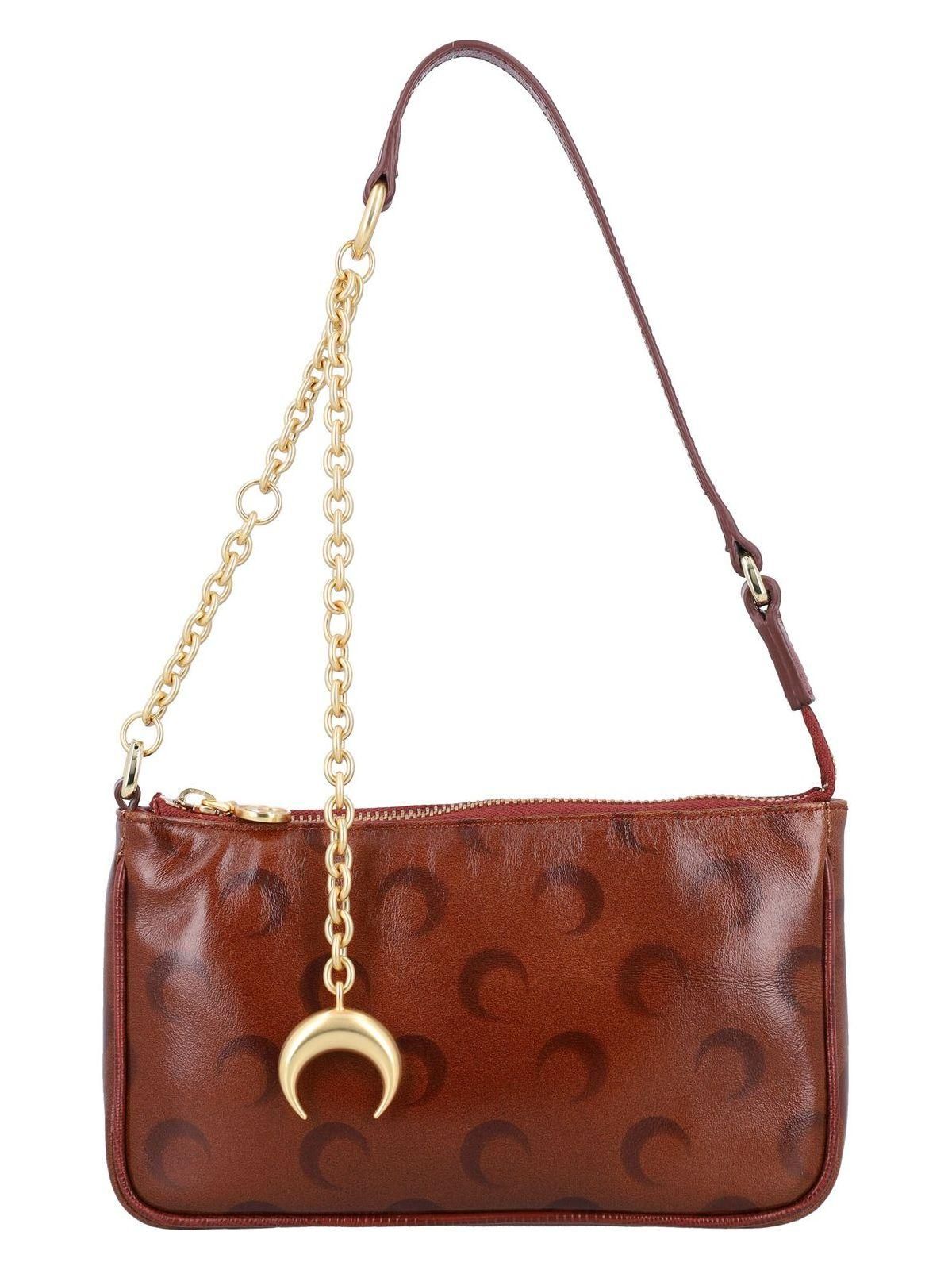 ハンドバッグ MARINE SERRE Woman Handbag Brown WBA019ACLEA0053 BR10 Moon Canvas Strike • Marine Serre