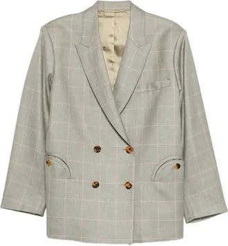 Blaz&eacute; Milano Check Double-breasted Jacket