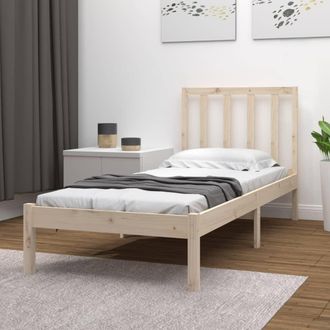 vidaXL Estructura De Cama Sin Colch&oacute;n Madera Maciza Pino 75x190 Cm Vidaxl