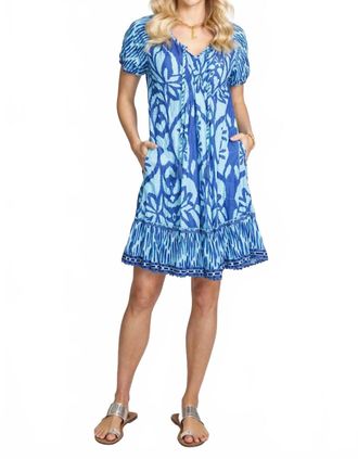 Rubyyaya Lula Life Sorrento Shirred Dress In Ocean