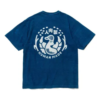Human Made Ningen-Sei Indigo Pocket T-shirt Indigo Blue HM23CS036