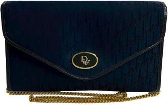 Dior Pre-owned Cross Body Bags, female, Blue, Size: ONE SIZE Pre-owned Leather Cross Body Bag