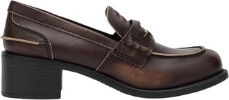 Miu Miu Mocassins - Dames - Loafers - Bruin - 37 EU - Schoenen