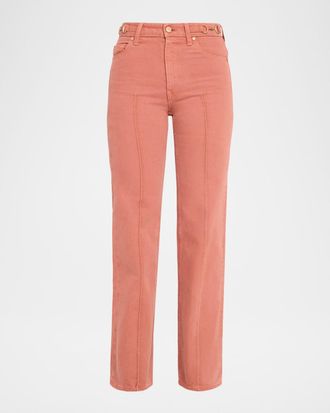 Ulla Johnson Agatha Pintuck Straight-Leg Jeans