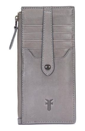 Frye Slim Leather Snap Card Wallet in Shadow at Nordstrom Rack