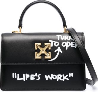 Off-white Jitney 1.4 leather tote bag - women - Calf Leather/Calf Leather - OS - Black