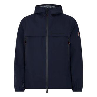 Moncler Rain Jackets, male, Blue, Size: XL Shipton Shell Jacket