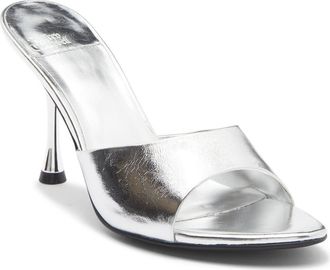 Jeffrey Campbell Agent Slide Sandal in Silver Crinkle at Nordstrom, Size 9.5