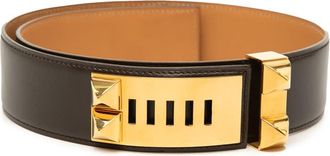 Herm&egrave;s Pre-owned Hermes Box Calf Collier de Chien Belt 70 Ladies ONC3IM5RNRMIYCRT