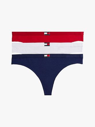 Tommy Hilfiger 3-Pack Heritage Logo Thongs