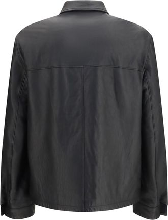 Prada Mens Nappa Leather Jacket Nero Lamb Ovis Aries