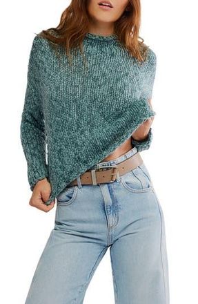 Free People Opal Roll Neck Crop Sweater in Rainforest at Nordstrom Rack, Size X-Large