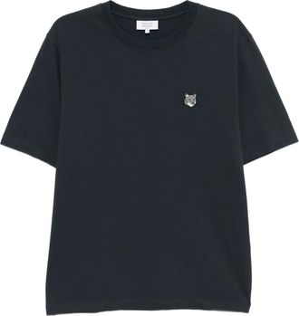 Maison Kitsuné T-shirt con ricamo - Blu