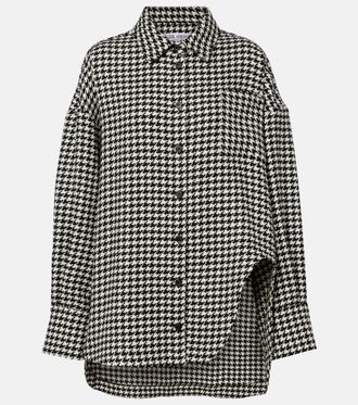 The Attico Houndstooth virgin wool shirt