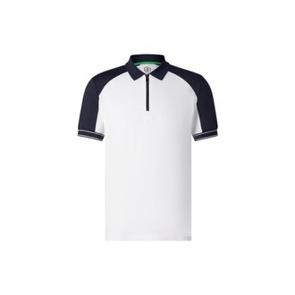 Bogner Fabius functional short-sleeved top for men - White/navy blue - XXL