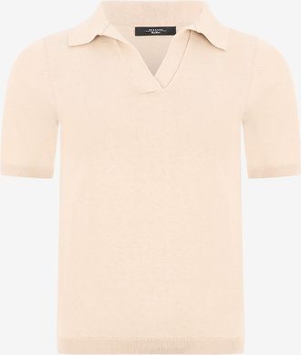 Max Mara Strick-Polohemd aus Seide und Baumwolle Roncolo