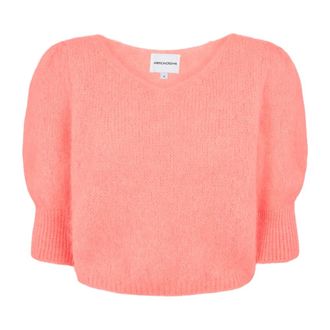 Americandreams Koa Alpaca Pullover - Dames - Ronde hals truien - Oranje - S - Wol - Truien & Vesten