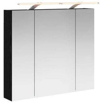 vidaXL Armario Con Espejo De Ba&ntilde;o Roble Negro 80 X 14.5 X 70 Cm Vidaxl