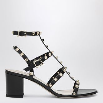 Valentino Garavani Sandalo Rockstud in pelle nero