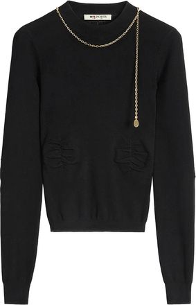 Ports 1961 Top con decorazione a catena - 999-BLACK
