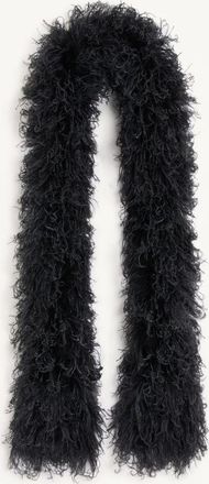 Valentino Garavani Sciarpa Feathers Valentino Con Piume Di Struzzo E Tacchino Donna NERO UNI