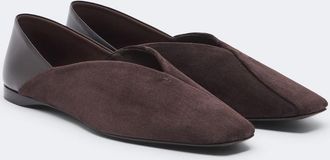 Max Mara Zapatos slip-on de piel y ante