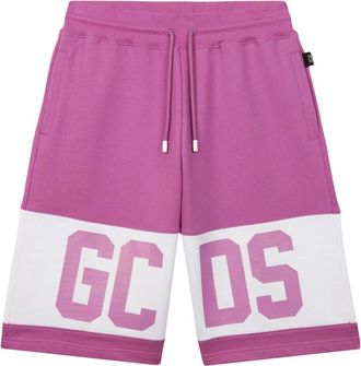 GCDS Bermuda Banda Logo - Heren - Korte Broeken - Roze - S - Katoen - Korte Broeken