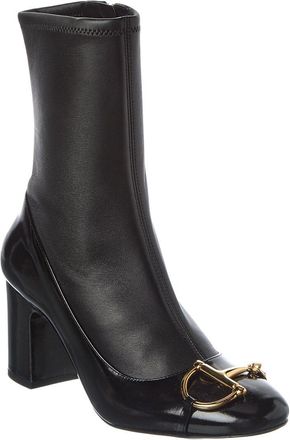 Gucci Half Horsebit Leather Bootie