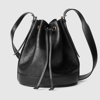 Gucci Venice Small Bucket Bag, Black, Leather