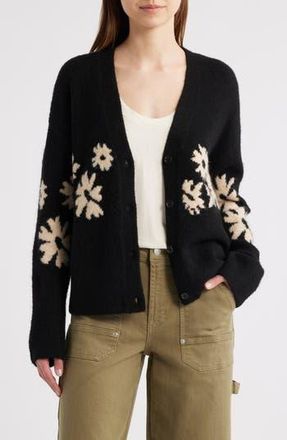 Rails Georgina Floral Intarsia Cardigan in Yellow Daisies at Nordstrom Rack, Size Medium