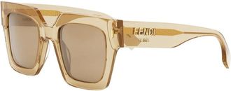 Fendi Baguette Zonnebril - unisex - Zonnebrillen - Beige - ONE Size - Accessoires