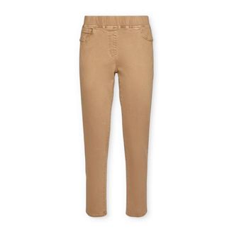Elena Miro Slim-fit Trousers, female, Beige, Size: 5XL Jeggings to wear, Pat