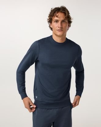 Vuori Clothing Ponto Performance Crew Neck Shirt | Black Heather | XS, Size Extra Small