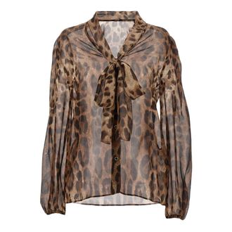 Dolce & Gabbana Dames, Blouses & Shirts, Veelkleurig, Maat: S Chiffon