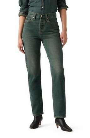 Levi's 501 High Waist Straight Leg Jeans in Verdant Ventures at Nordstrom Rack, Size 23 X 30