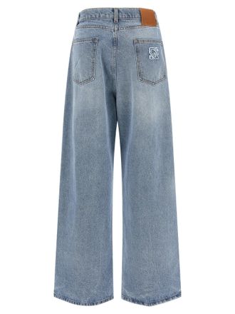 Giuseppe Di Morabito Crystal-Embellished Jeans - Light blue