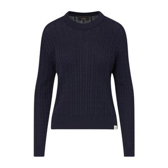 Peuterey Round-neck Knitwear, female, Blue, Size: XS NEW Forsizia CO 04 Cotton Sweater