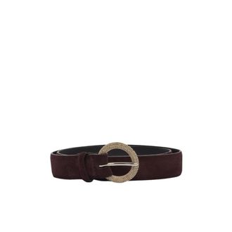 Orciani Klassieke Peach su&egrave;de riem 3 cm - Dames - Accessoires - Rood - Maat: 85 CM Su&egrave;de