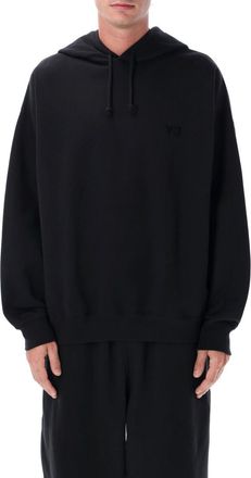 Yohji Yamamoto Black Oversized Logo Hoodie