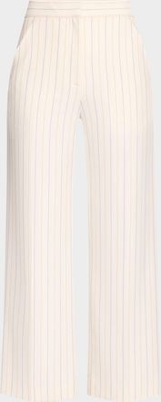 Veronica Beard Brixton Pinstripe Wide-Leg Pants