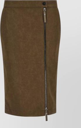 Pinko asymmetric zip pencil skirt