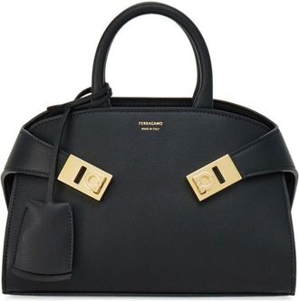 Ferragamo Black Hug soft mini leather handbag