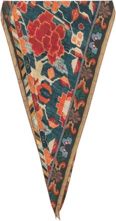 Pierre-Louis Mascia Aloeuw Sjaal 65x 120 - Dames - Zijden sjaals - Blauw - ONE Size - Accessoires